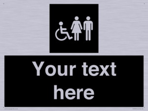 Custom information: black panel disabled female and male